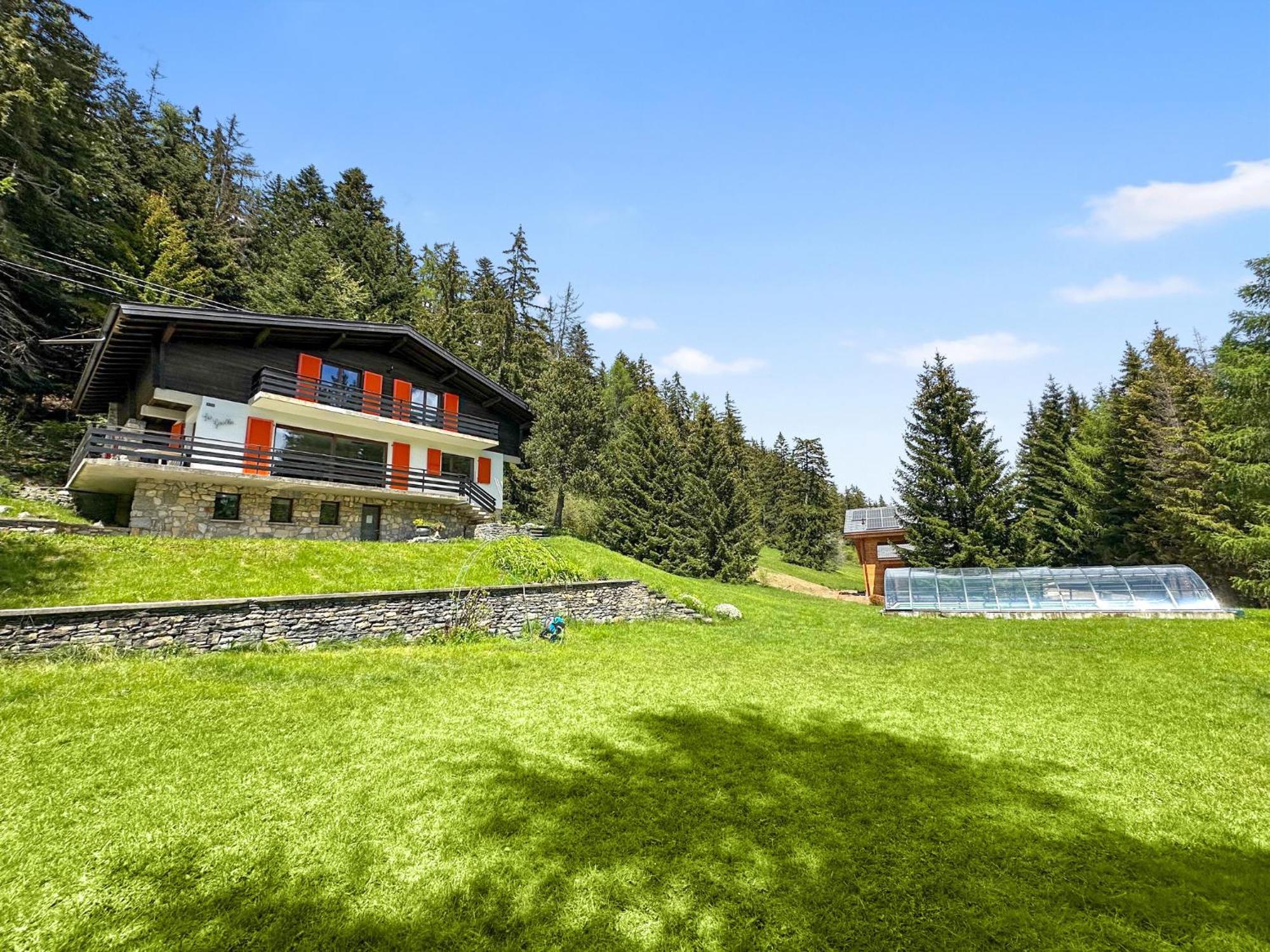 Chalet Familial Les Girolles Aux Portes D'Anzere Arbaz エクステリア 写真